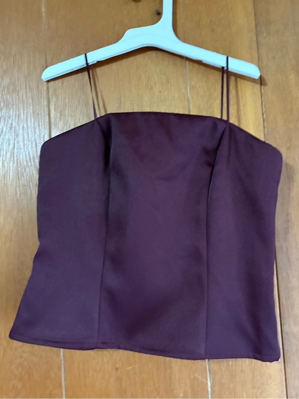 Target Strapless Bustier Top in Deep Wine